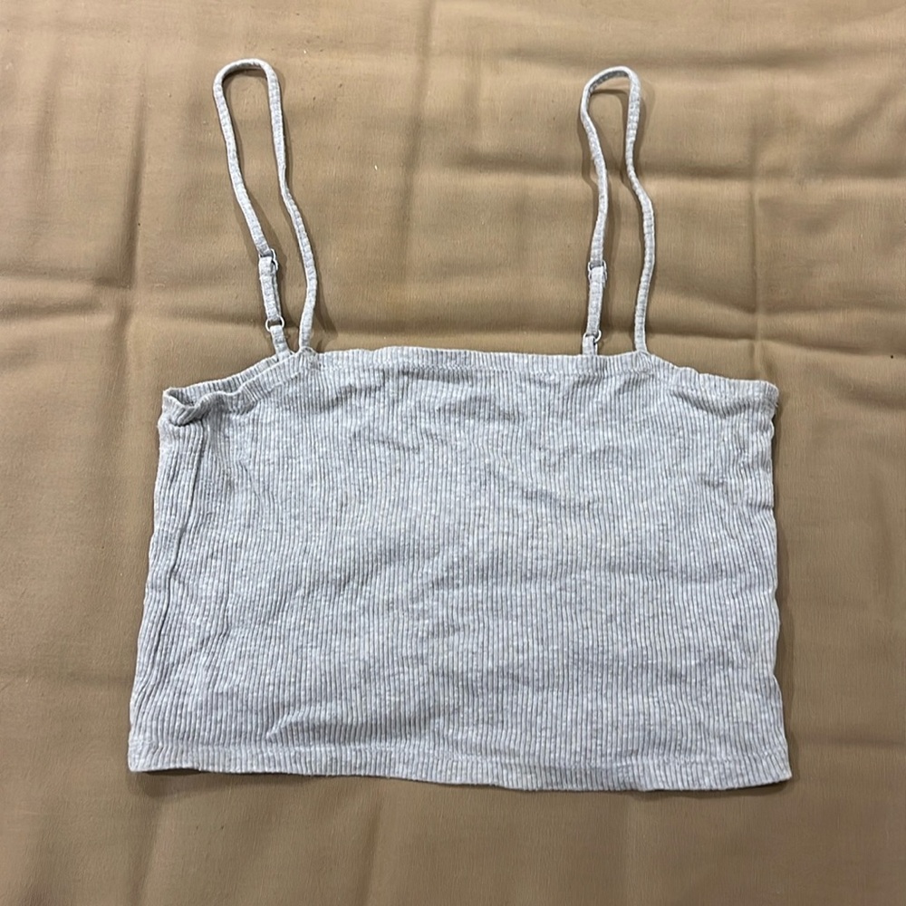 Aerie ribbed crop cotton tank